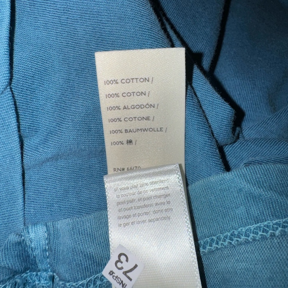 Free People *New* turquoise Bluish Green color Long Sleeve high collar Tee Shirt - Picture 8 of 11